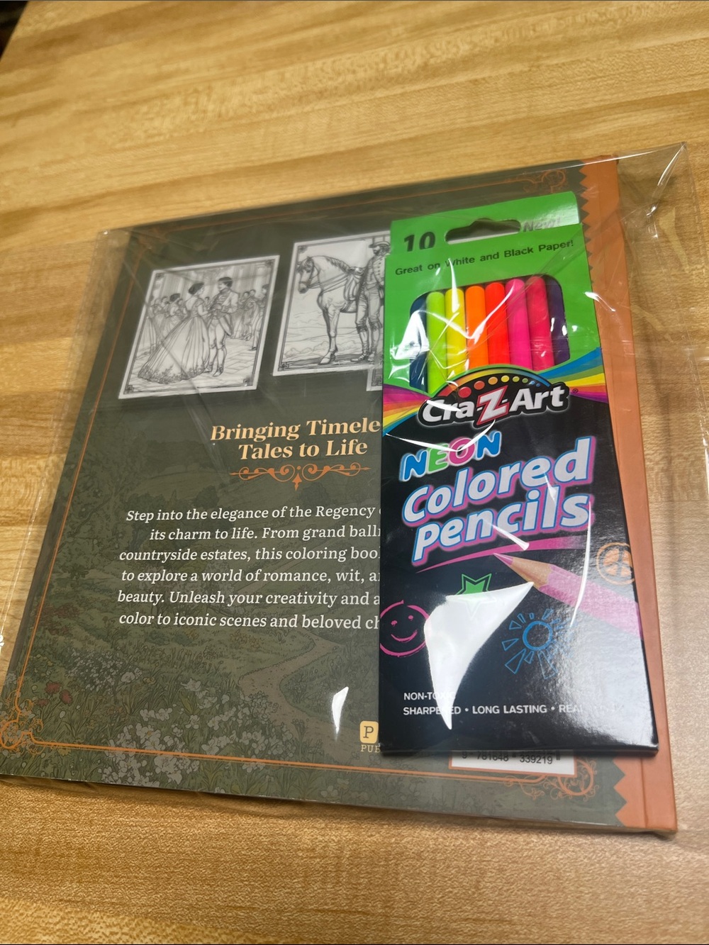 The Jane Austen Coloring Book with Neon Colored Pencils - Picture 6 of 17
